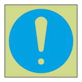 Mandatory Symbol Door Photoluminescent Sign - PVC Safety Signs
