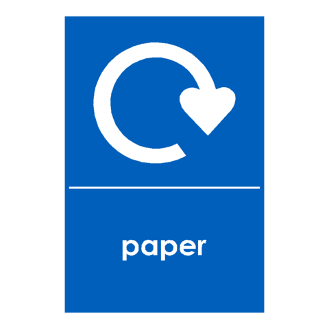 Recycling Paper Sign - PVC Safety Signs