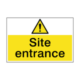 Site Entrance Hazard Sign - PVC Safety Signs