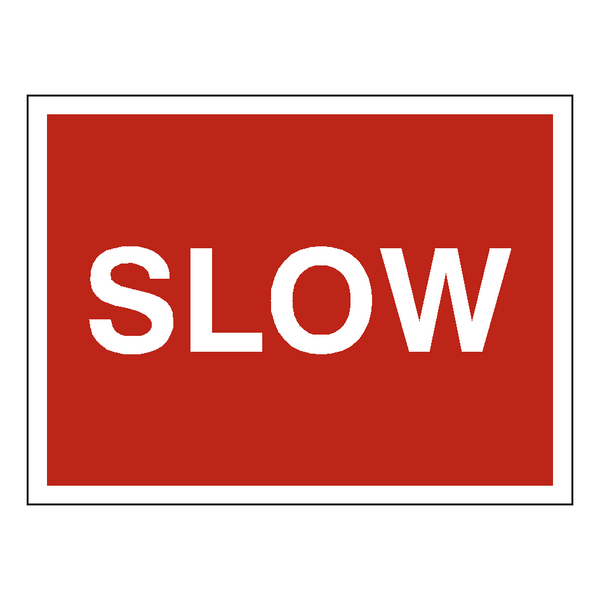 Slow Traffic Site Sign - PVC Safety Signs