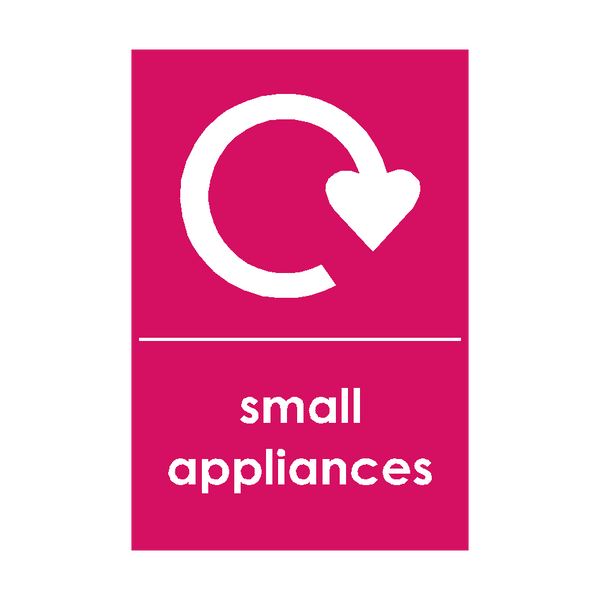 Small Appliances Waste Sign - PVC Safety Signs