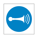Sound Horn Symbol Sign - PVC Safety Signs