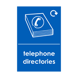Telephone Directories Waste Recycling Signs - PVC Safety Signs