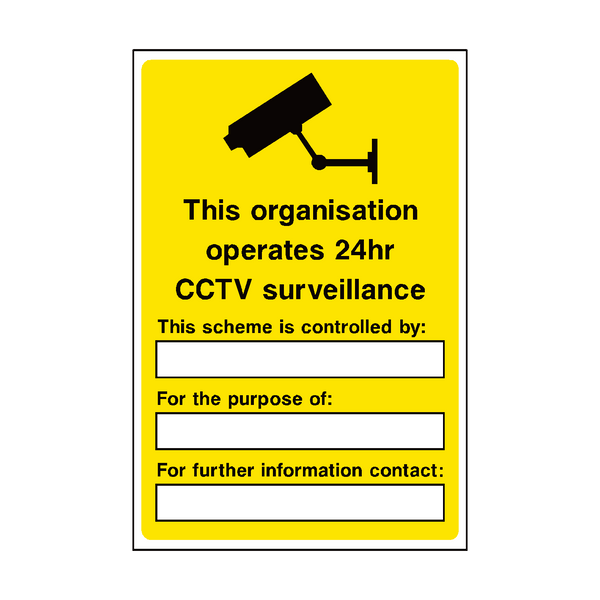 General CCTV Security Sign - PVC Safety Signs