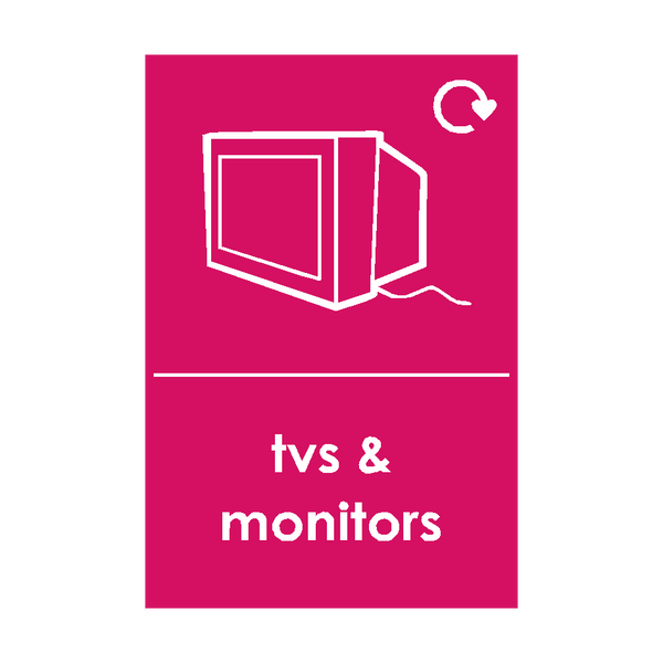 TV and Monitor Waste Sign - PVC Safety Signs