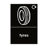 Tyres Waste Sign - PVC Safety Signs