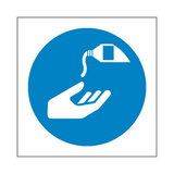 Use Barrier Cream Symbol Sign - PVC Safety Signs