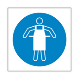 Use Protective Apron Symbol Sign - PVC Safety Signs