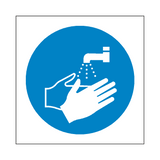 Wash Your Hands Symbol Sign - PVC Safety Signs