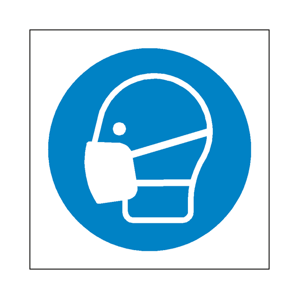 Wear Facemask Symbol Sign - PVC Safety Signs