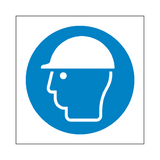 Wear Hard Hat Symbol Sign - PVC Safety Signs
