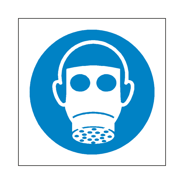 Wear Respiratory Protection Symbol Sign - PVC Safety Signs