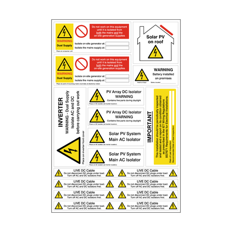 Solar PV Stickers & Labels: Essential Safety Signage for Solar Installations