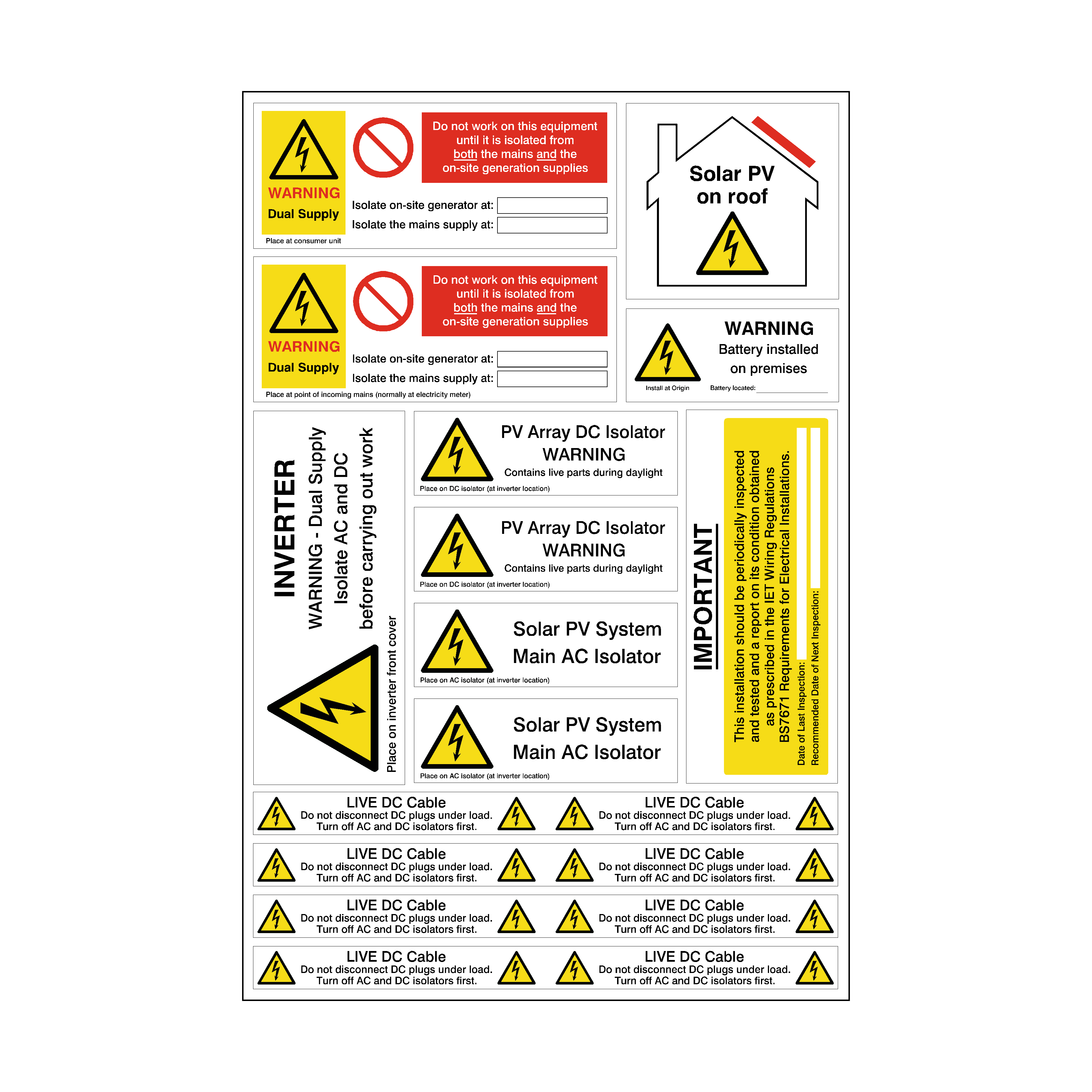Solar PV Stickers & Labels: Essential Safety Signage for Solar Installations