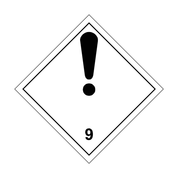 Dangerous Goods 9 Exclamation Sign | PVC Safety Signs