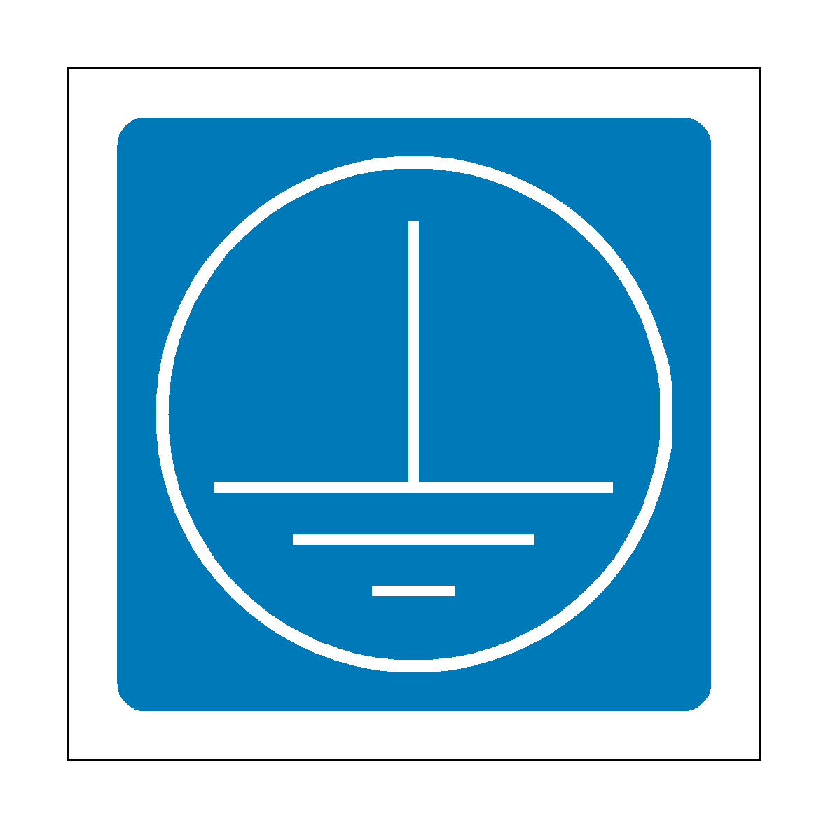 Earth Symbol Sign PVC Safety Signs