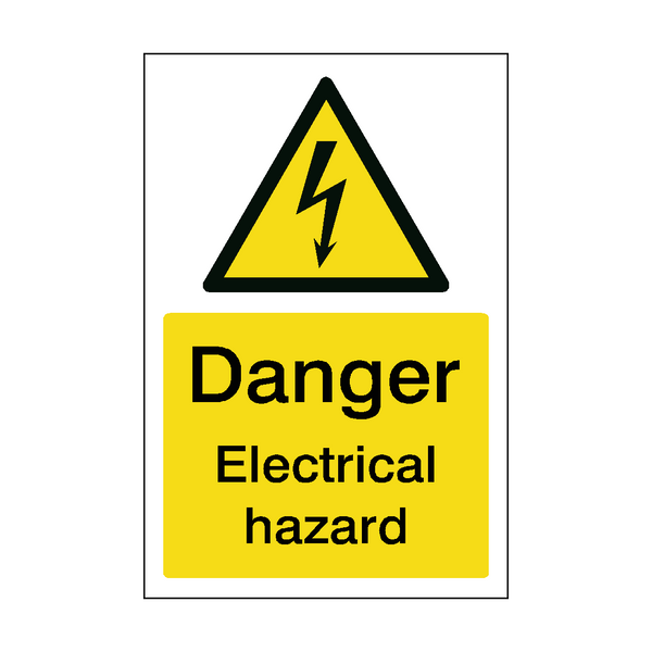 Electrical Hazard Sign - PVC Safety Signs