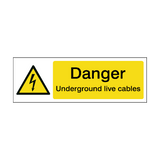Underground Cables Safety Sign - PVC Safety Signs