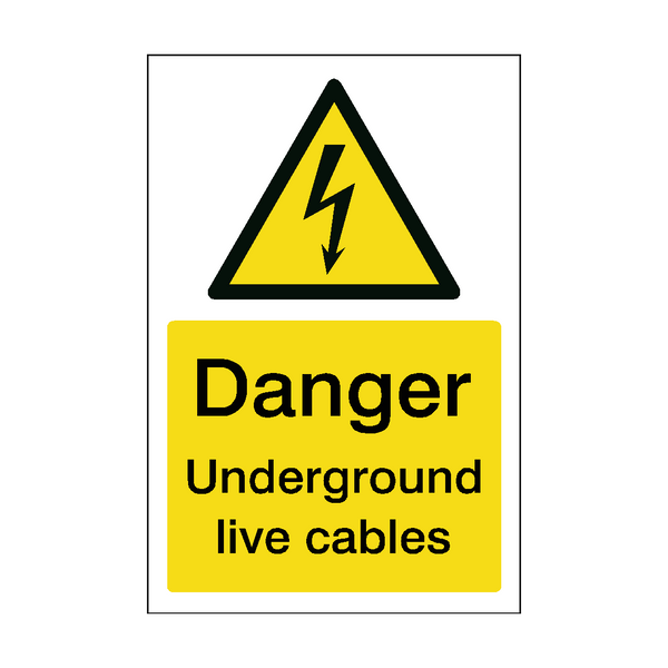 Underground Cables Sign | PVC Safety Signs