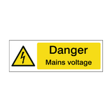 Mains Voltage Safety Sign - PVC Safety Signs