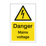 Mains Voltage Sign - PVC Safety Signs