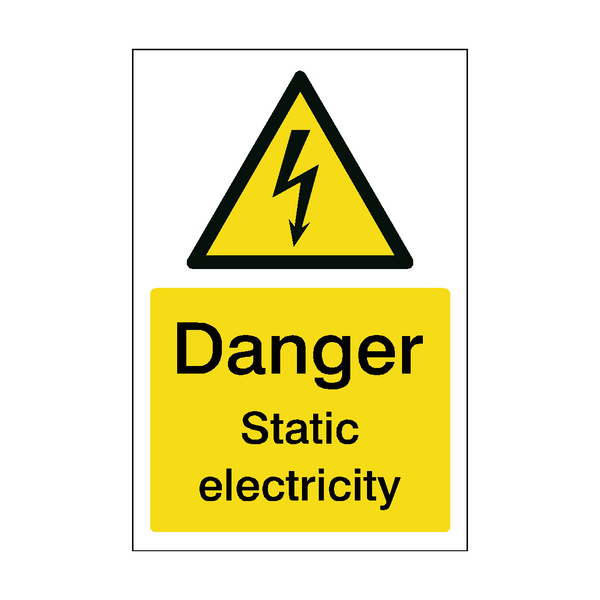 Static Letter Sign Static Electricity Sign | PVC Safety Signs