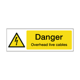 Overhead Cables Safety Sign - PVC Safety Signs