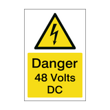 48 Volts DC Sign | PVC Safety Signs
