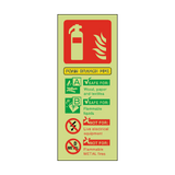 Foam Branch Pipe Extinguisher Photoluminescent Sign | PVC Safety Signs