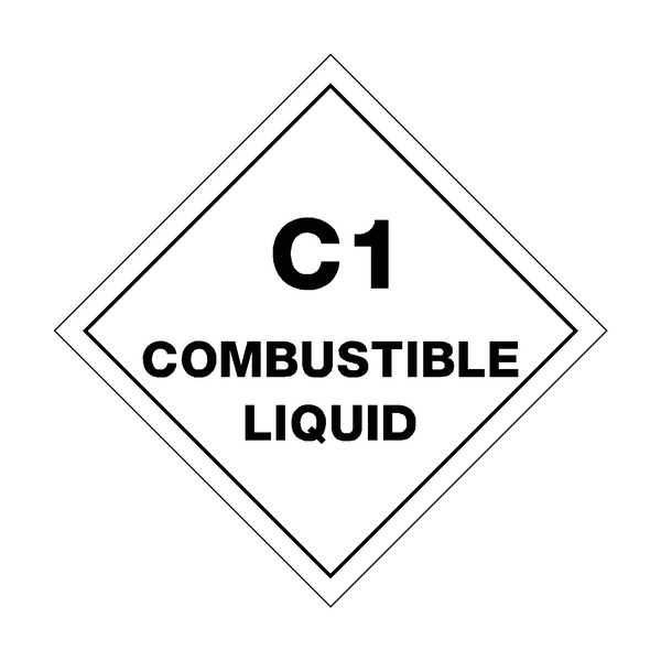 C1 Combustible Liquid Sign | PVC Safety Signs