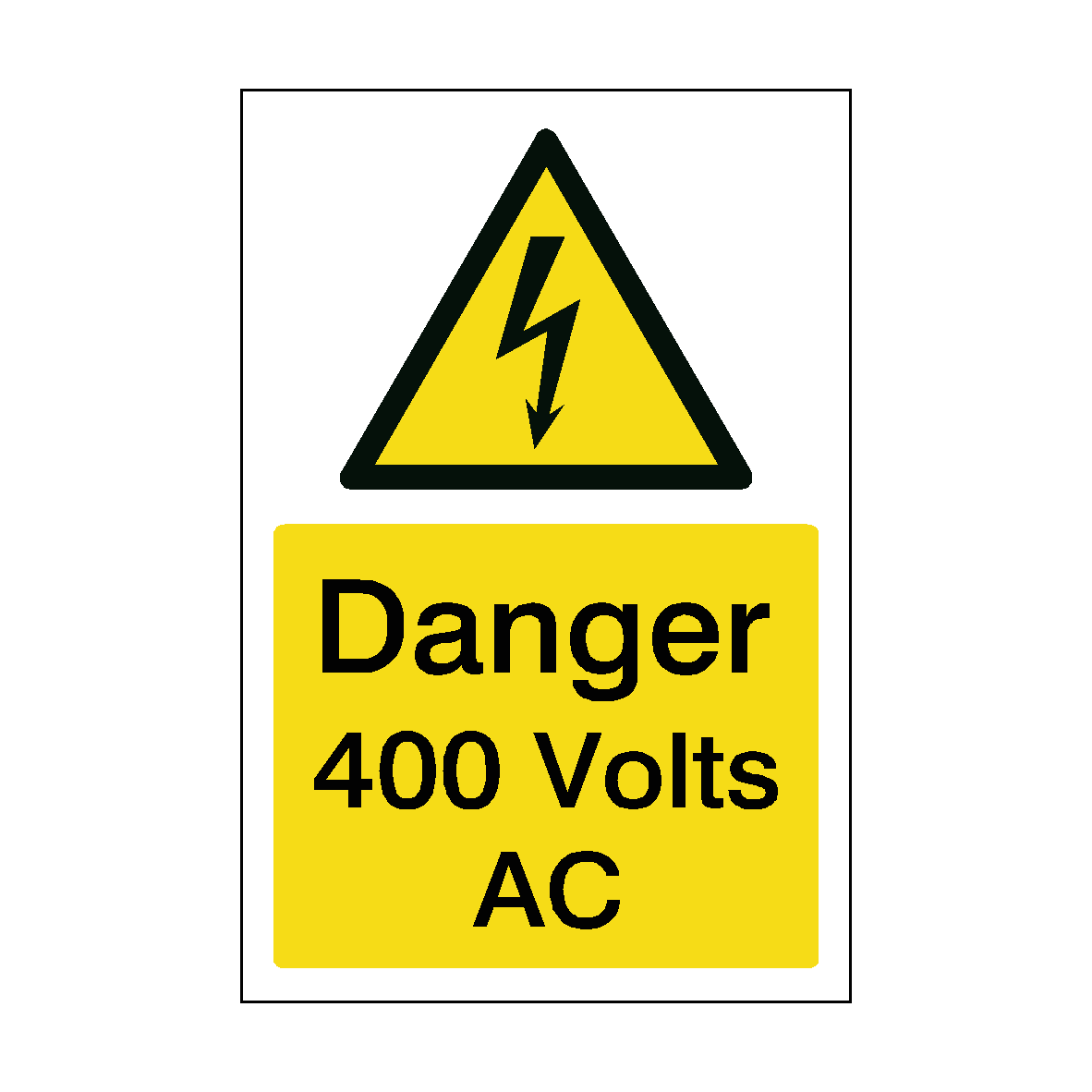 400 Volts AC Sign | PVC Safety Signs