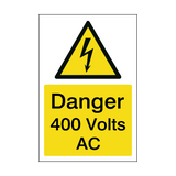 400 Volts AC Sign | PVC Safety Signs