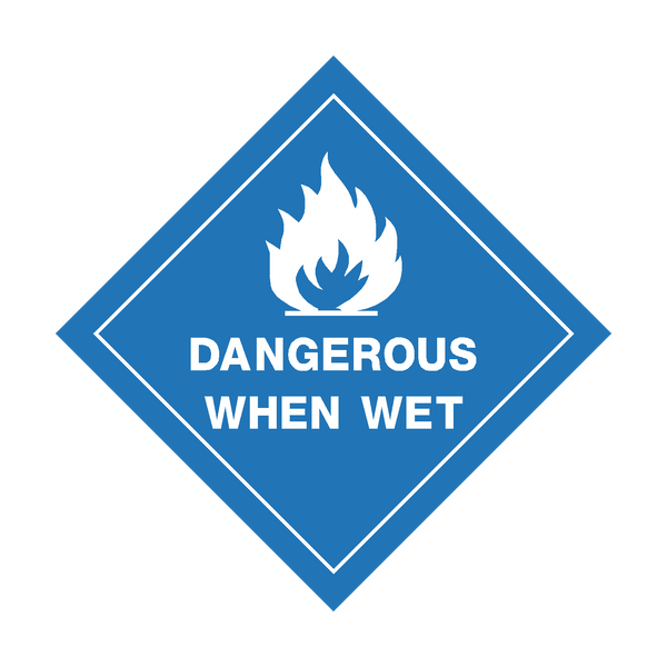 Dangerous When Wet White Sign | PVC Safety Signs
