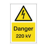 220 kV Sign | PVC Safety Signs