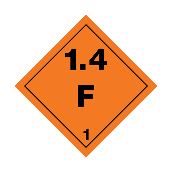 Class 1 Explosives F Sign | PVC Safety Signs