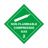 Non Flammable Compressed Gas 2 White Sign | PVC Safety Signs