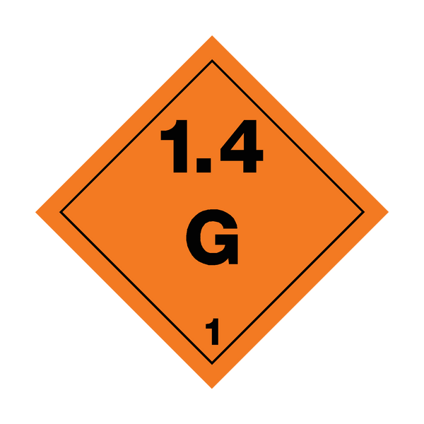 Class 1 Explosives G Sign | PVC Safety Signs