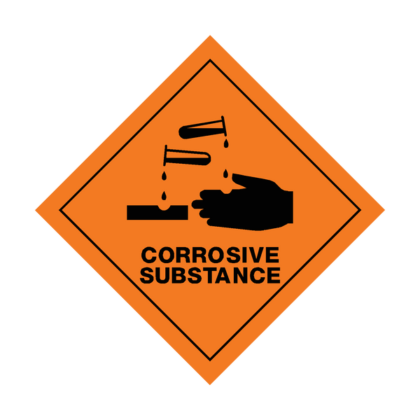 Corrosive Substance Sign | PVC Safety Signs