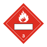 Flammable White Text Box 3 Sign | PVC Safety Signs