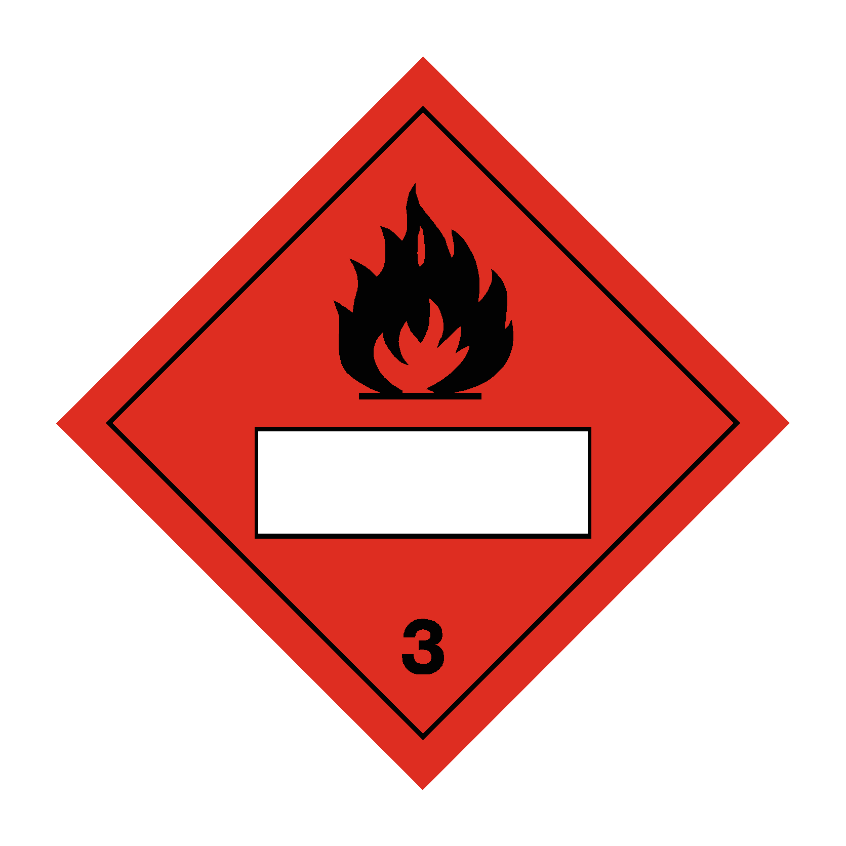 Flammable Text Box 3 Sign