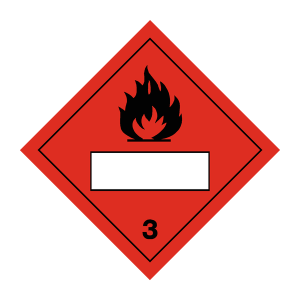 Flammable Text Box 3 Sign | PVC Safety Signs