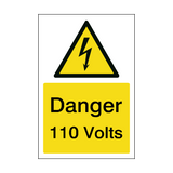 110 Volts Sign - PVC Safety Signs