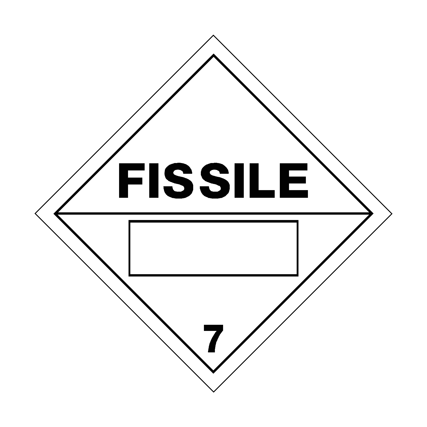 Fissile 7 Sign | Hazard Warning Plate for Safe Transport