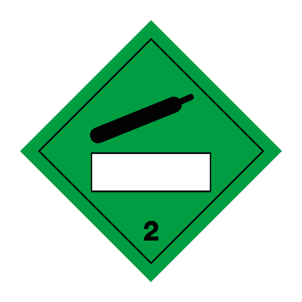 Gas Container Text Box 2 Sign | PVC Safety Signs