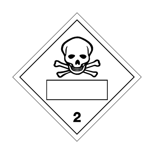 Toxic Gas 2 Text Box Sign | PVC Safety Signs
