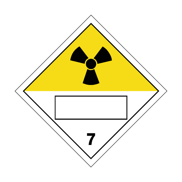 Radioactive Text Box Sign | PVC Safety Signs