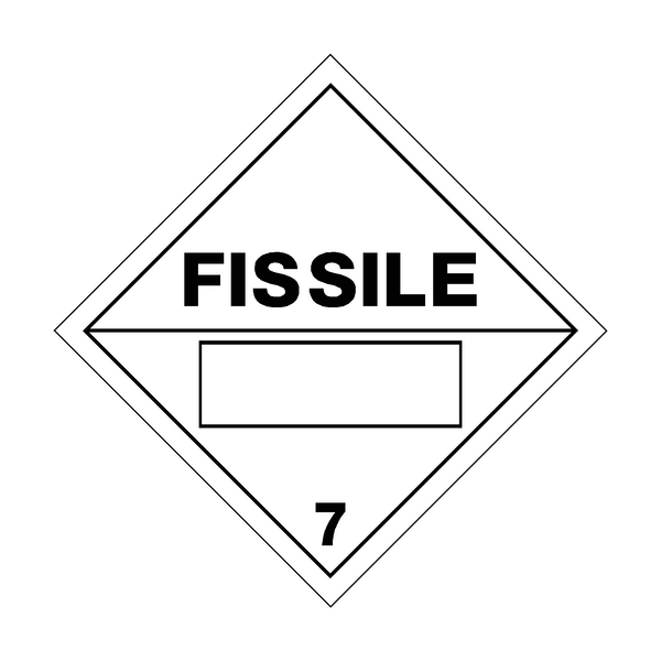 Fissile 7 Sign | PVC Safety Signs