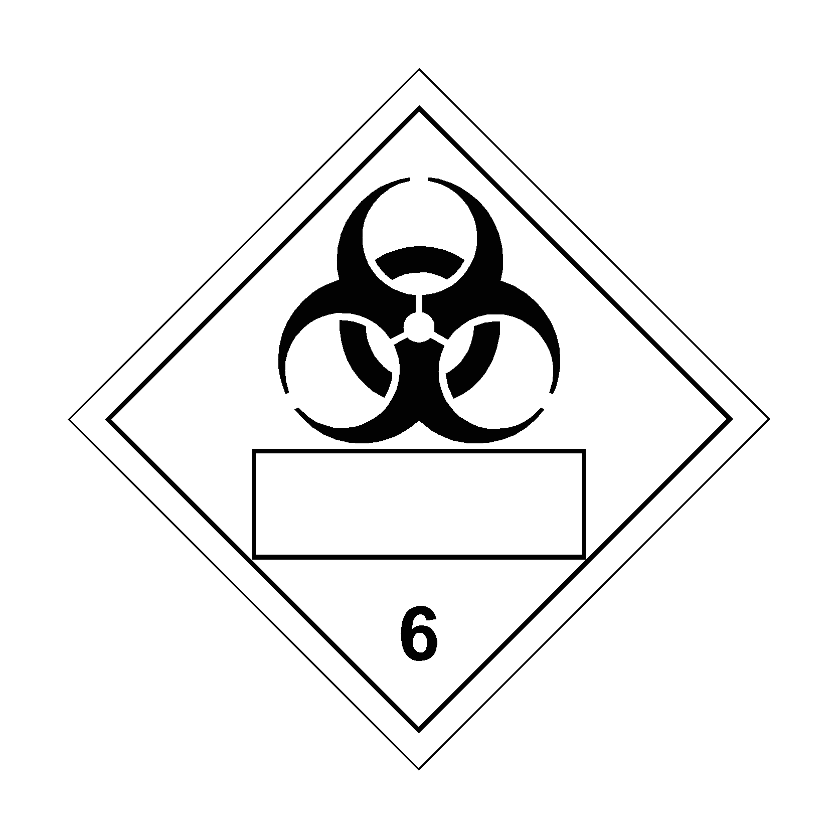 Biohazard 6 Text Box Sign | PVC Safety Signs