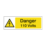 110 Volts Safety Sign - PVC Safety Signs