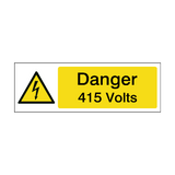 415 Volts Safety Sign - PVC Safety Signs
